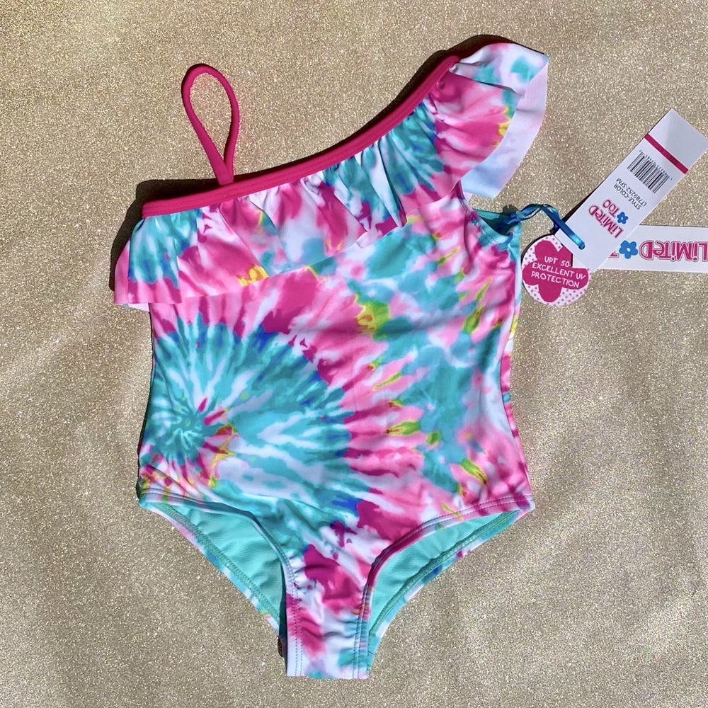 Limited Too toddler one piece tie dye bathing suit! NWT! - Picture 6 of 10